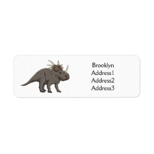 Styracosaurus cartoon illustration  label