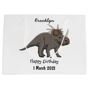 Styracosaurus cartoon illustration large gift bag