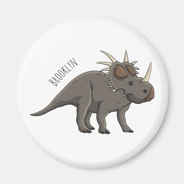 Styracosaurus cartoon illustration  magnet (Front)