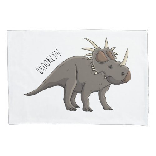 Styracosaurus cartoon illustration pillow case