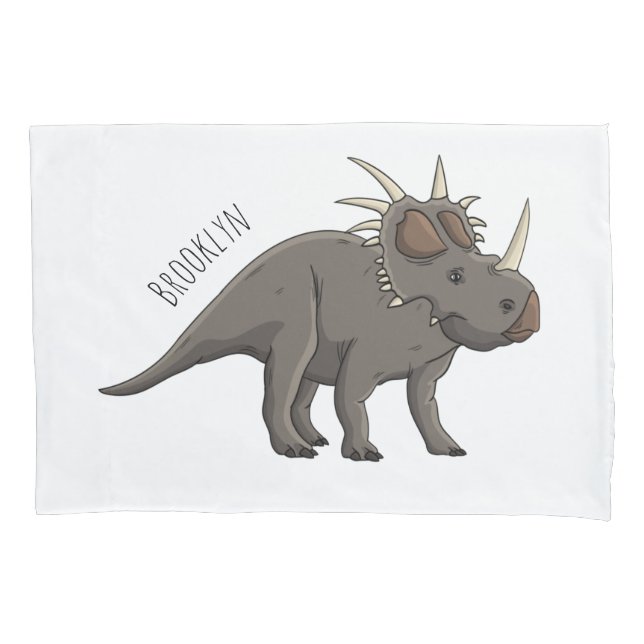 Styracosaurus cartoon illustration pillow case (Front)