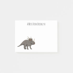 Styracosaurus cartoon illustration post-it notes