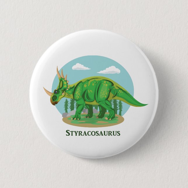 Styracosaurus Pinback Button (Front)