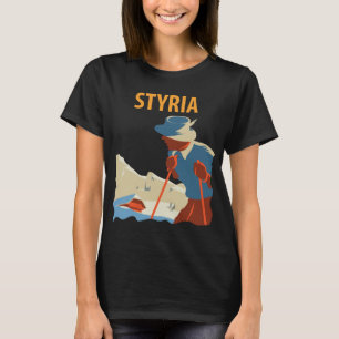 Styria Austria Mountain Sun Retro Travel T-Shirt