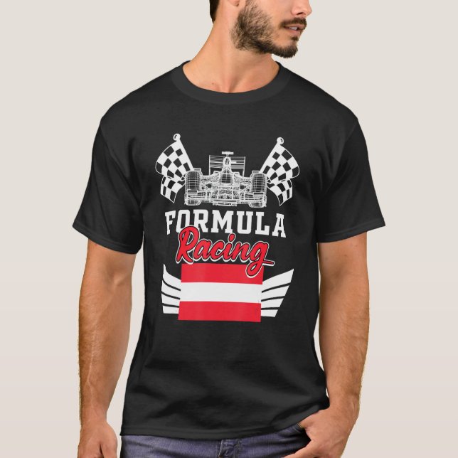 Styrian Auto Race Austria Flag Formula Racing Car  T-Shirt (Front)
