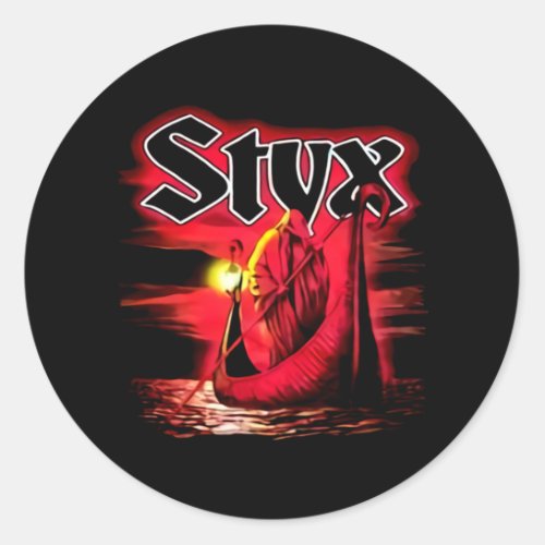 Styx Band Retro Aesthetic Fan Art Design Classic Round Sticker