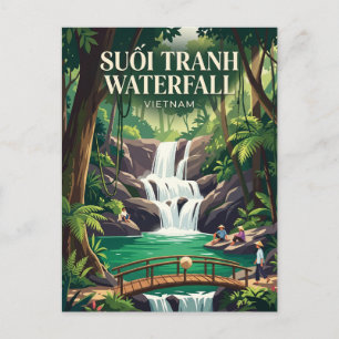 Suối Tranh Waterfall Vietnam Postcard