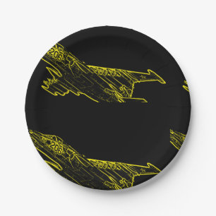 SU 25 Grach Soviet Frogfoot Plane Sketch  Paper Plates