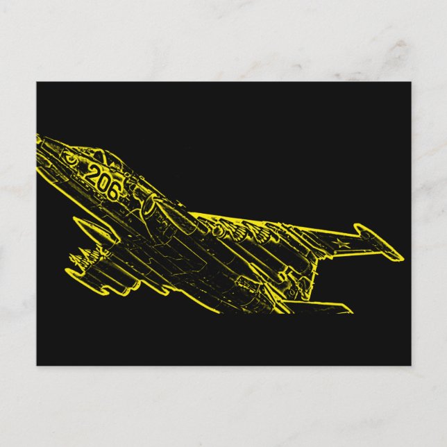 SU 25 Grach Soviet Frogfoot Plane Sketch Postcard (Front)