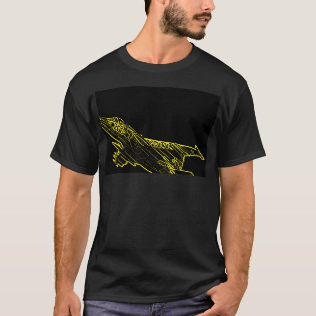 SU 25 Grach Soviet Frogfoot Plane Sketch  T-Shirt (Front)