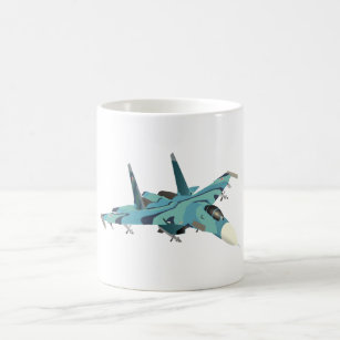 Su-27 Russian Jet Fighter Coffee Mug