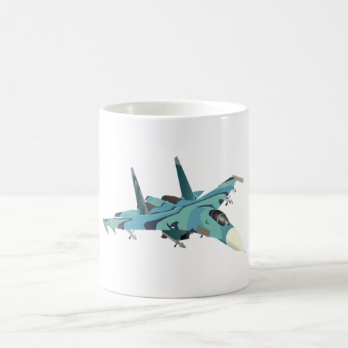 Su_27 Russian Jet Fighter Coffee Mug