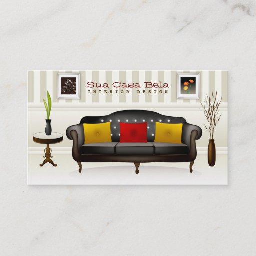 Customizable Sua Casa Bela Interior Design Business Card