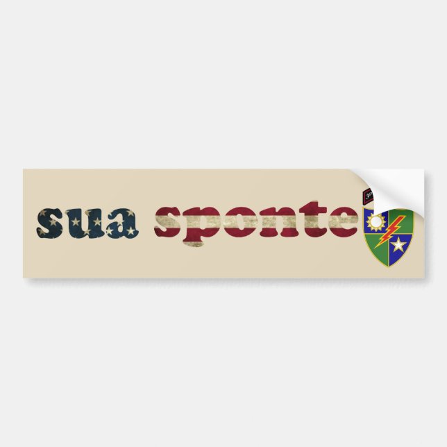 SUA SPONTE 3rd Ranger Battalion Bumper Sticker (Front)