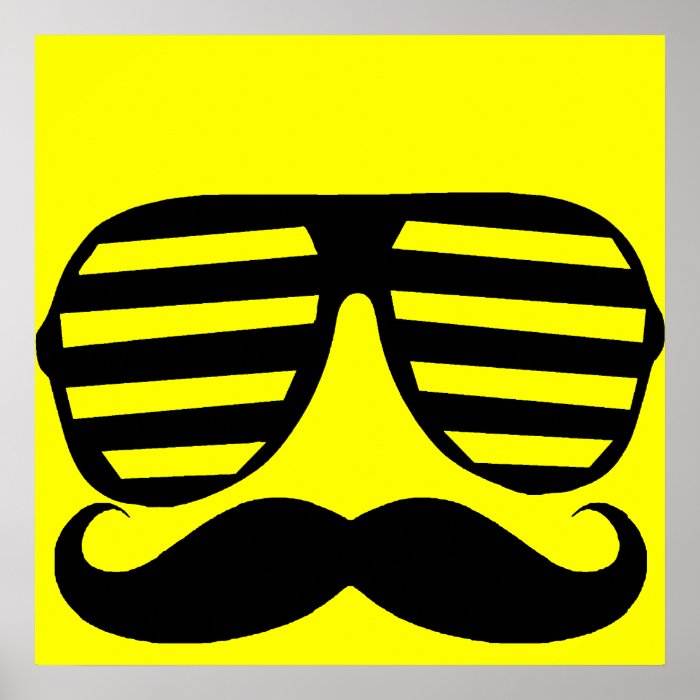 SUARE SUN LOOK MUSTACHE POSTER