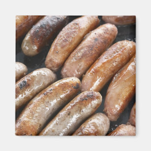 Suasages on Barbeque Magnet