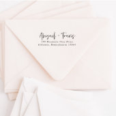 Suave Abigail & Travis Rubber Return Address Stamp (Front)