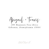 Suave Abigail & Travis Rubber Return Address Stamp (Front)
