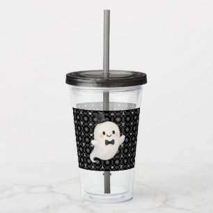 Suave cartoon ghost Halloween  Acrylic Tumbler