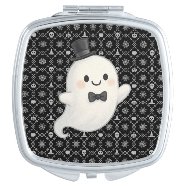 Suave cartoon ghost Halloween  Compact Mirror (Front)