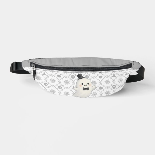 Suave cartoon ghost Halloween  Fanny Pack (Front)