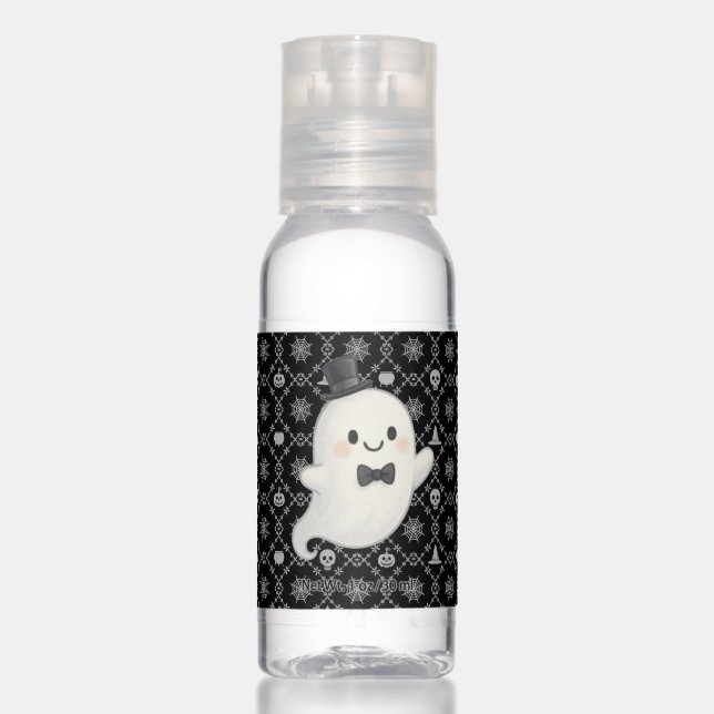 Suave cartoon ghost Halloween  Hand Sanitizer (Front)