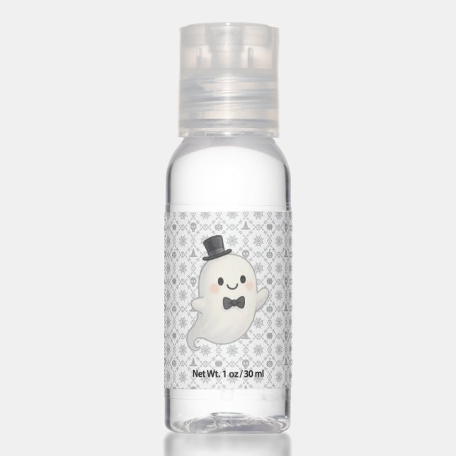 Suave cartoon ghost Halloween  Hand Sanitizer (Front)
