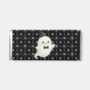Suave cartoon ghost Halloween Hershey Bar Favors