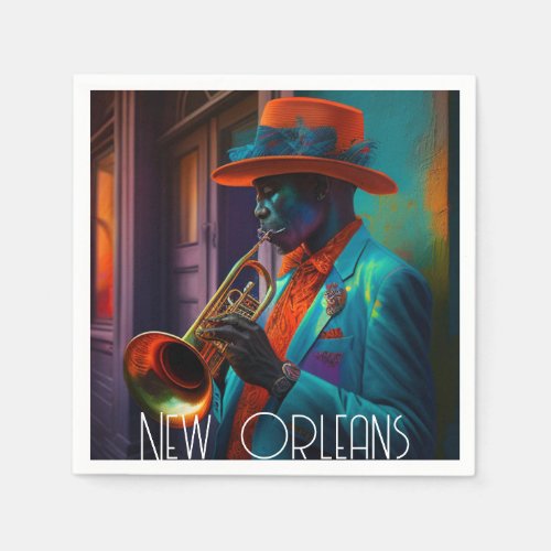 Suave New Orleans Jazz Trumpet Player  In NOLA     Napkins