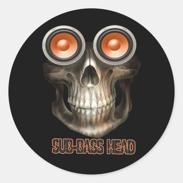 sub bass head Dubstep Classic Round Sticker (Front)