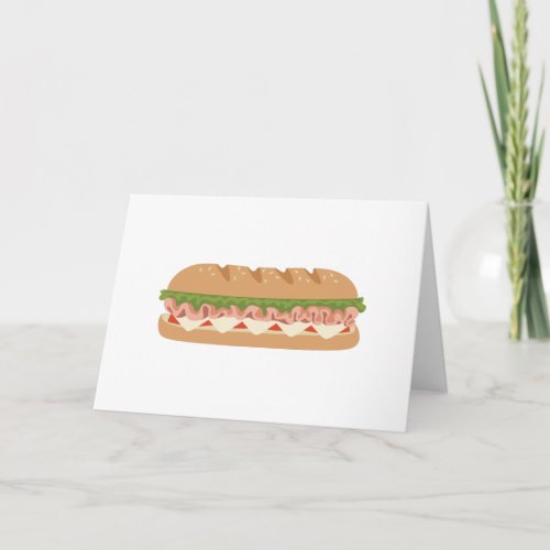 Sub Sandwich Card
