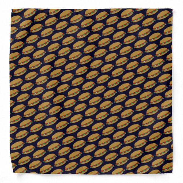 Sub Sandwich Pattern Bandana (Front)