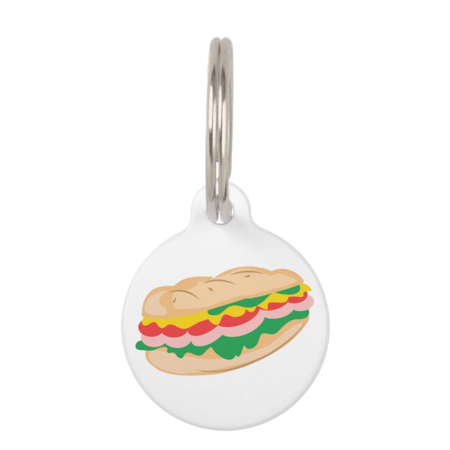 Sub Sandwich Pet ID Tag (Front)