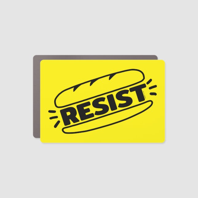 Sub Sandwich Resist Fascism Car Magnet (Front)
