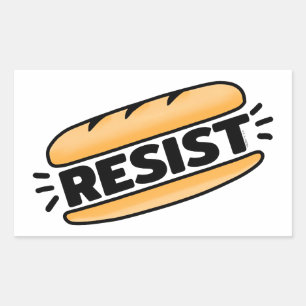 Sub Sandwich Resist Fascism Rectangular Sticker