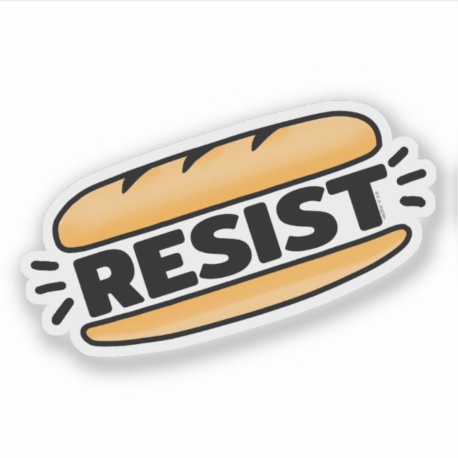 Sub Sandwich Resist Fascism Sticker (Front)