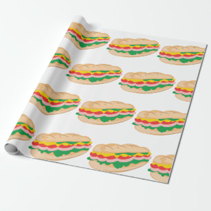 Sub Sandwich Wrapping Paper
