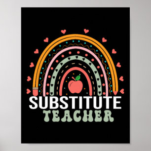 Sub Teacher Week Women Back To School Substitute T Poster