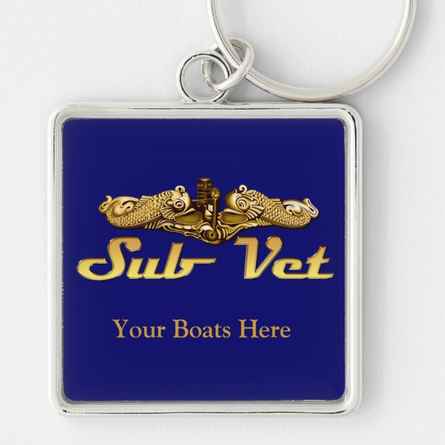 Sub Vet Gold Dolphins Keychain (Front)