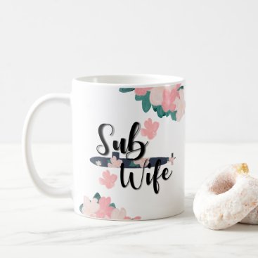 sub wife floral navy submariner coffee mug sub wife floral navy submariner coffee mug