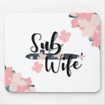 sub wife floral navy submariner mouse pad sub wife floral navy submariner mouse pad