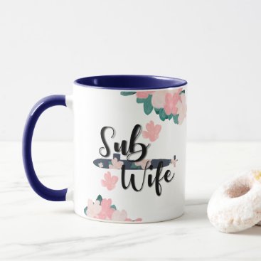 sub wife floral navy submariner mug sub wife floral navy submariner mug