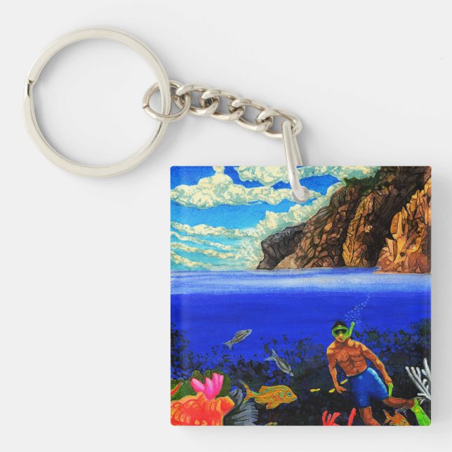 Suba Dude at Black Rock Keychain (Front)