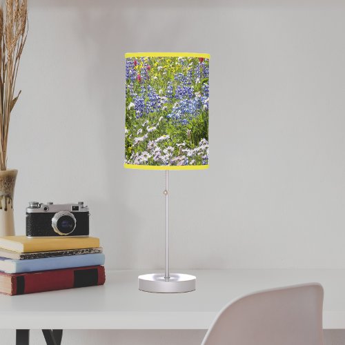 Subalpine Meadow Wildflowers Floral Table Lamp