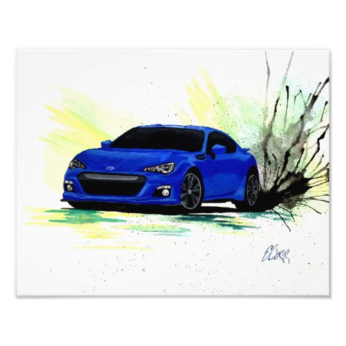 Subaru BRZ Watercolor Painting Print