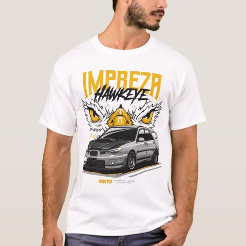  Subaru Impreza Hawkeye STI Car Illustration T_Shirt
