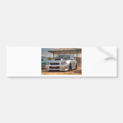 Subaru Impreza STi _ Body Kit Silver Bumper Sticker