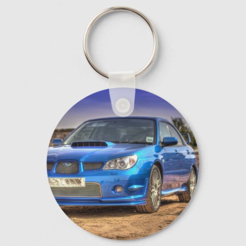 Subaru Impreza STi Hawkeye in Blue Keychain