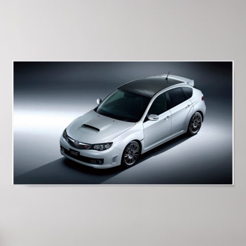 subaru impreza wrx sti carbon poster