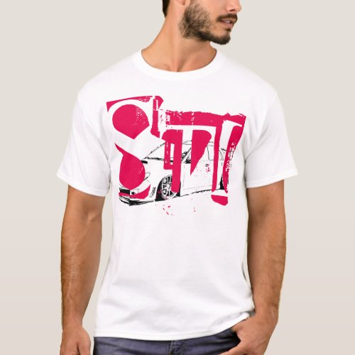 SUBARU IMPREZA WRX STI Cherry Blossom Red Vector T_Shirt